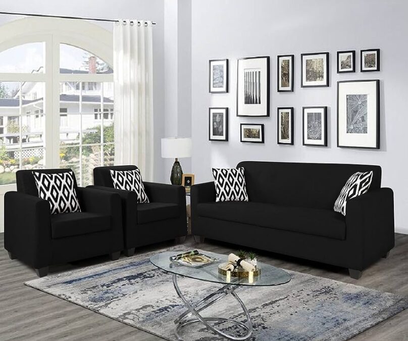 black sofa