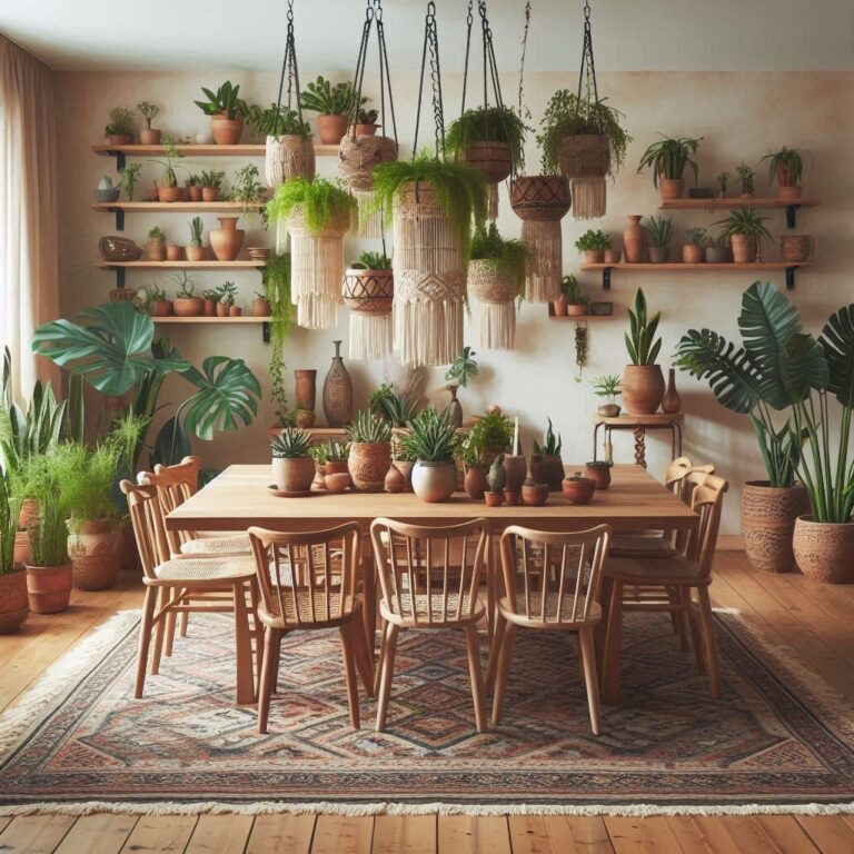 boho dining table