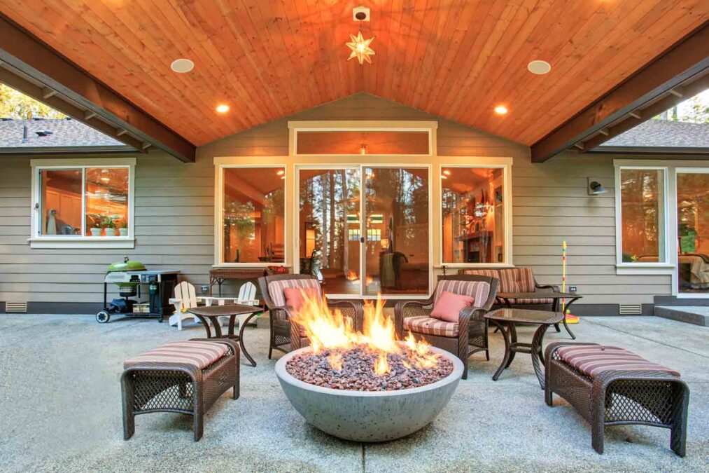 covered patio attached to house