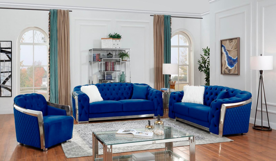 The Elegance and Charm of a Blue Velvet Couch